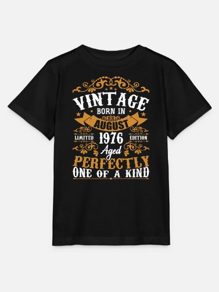 Geburtstag August 1976 - Genial seit August 1976 - Stanley/Stella Kinder T-Shirt MINI CREATOR - Schwarz