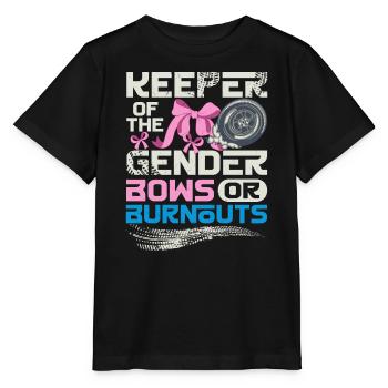 Keeper of the Gender Burnouts or Bows - T-shirt bio MINI CREATOR Stanley/Stella Enfant - noir - Devant - Mikhail (115cm)