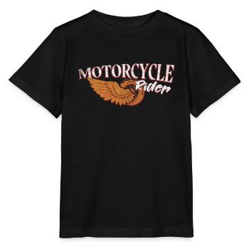 Motorcycle Rider - Stanley/Stella MINI CREATOR Kids’ T-Shirt - black - Front - Mikhail (115cm)