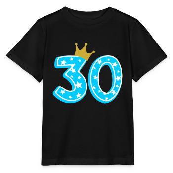30 Krone 30. Geburtstag 30 Jahre - Stanley/Stella Kinder T-Shirt MINI CREATOR  - Schwarz - Vorne - Mikhail (115cm)