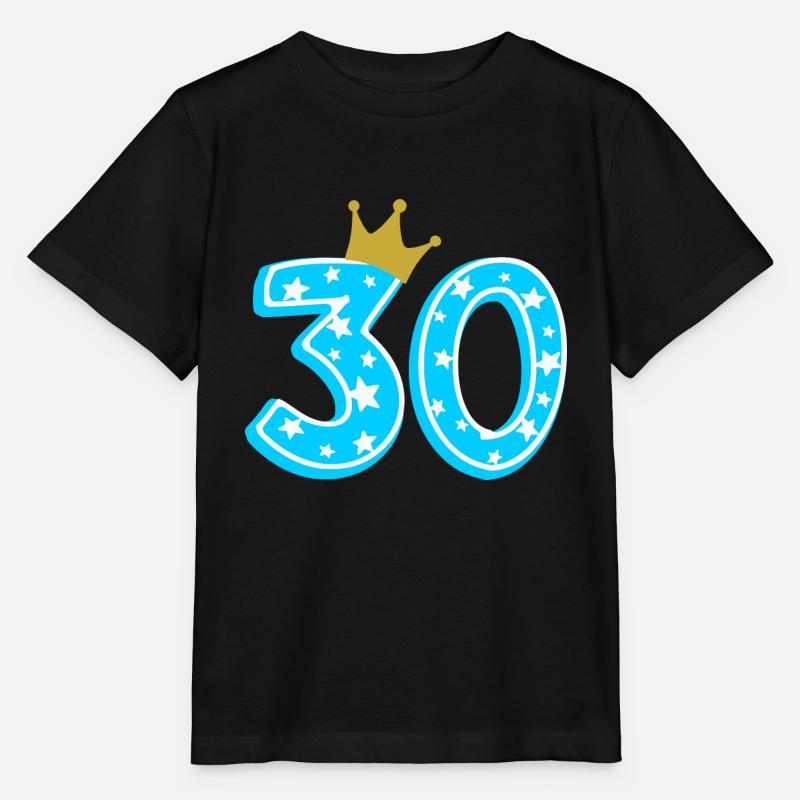 30 couronne 30e anniversaire 30 ans - T-shirt bio MINI CREATOR Stanley/Stella Enfant - noir