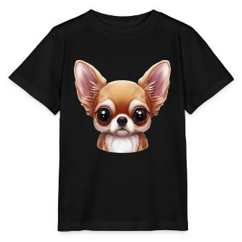 Chihuahua Élégance - T-shirt bio MINI CREATOR Stanley/Stella Enfant - noir - Devant - Mikhail (115cm)