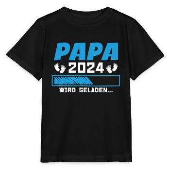Dad 2024 Dad-to-be Loading 2024 - Stanley/Stella MINI CREATOR Kids’ T-Shirt - black - Front - Mikhail (115cm)