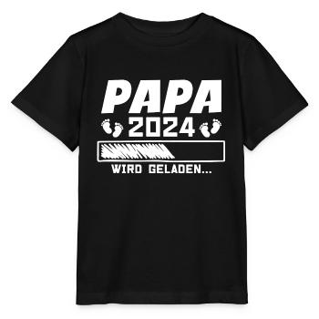 Dad 2024 Dad-to-be Loading 2024 - Stanley/Stella MINI CREATOR Kids’ T-Shirt - black - Front - Mikhail (115cm)