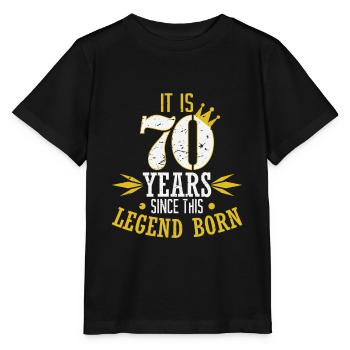 70th Birthday - Stanley/Stella MINI CREATOR Kids’ T-Shirt - black - Front - Mikhail (115cm)