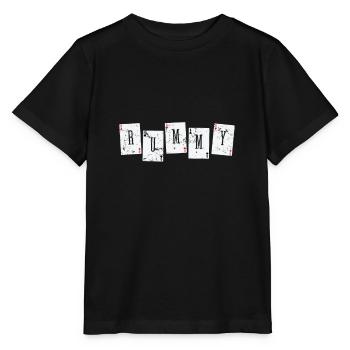 Rummy Card Game Playing Card Hobby Romme - Stanley/Stella MINI CREATOR Kids’ T-Shirt - black - Front - Mikhail (115cm)