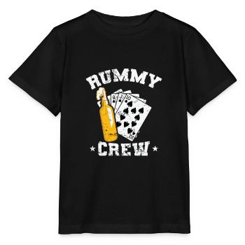 Rummy Crew Hobby Card Game Romme Pik - Stanley/Stella MINI CREATOR Kids’ T-Shirt - black - Front - Mikhail (115cm)