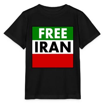 Free iran - Stanley/Stella Kinder T-Shirt MINI CREATOR  - Schwarz - Vorne - Mikhail (115cm)