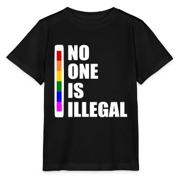No one is illegal - T-shirt bio MINI CREATOR Stanley/Stella Enfant - noir - Devant - Mikhail (115cm)