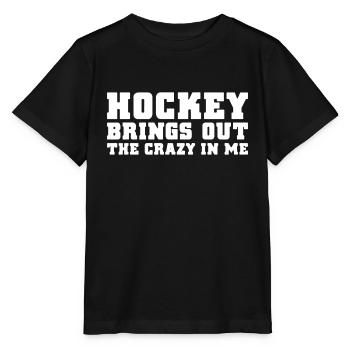 Crazy About Hockey - Stanley/Stella MINI CREATOR Kids’ T-Shirt - black - Front - Mikhail (115cm)