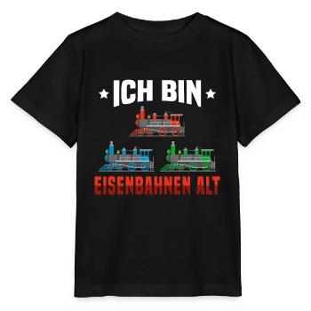 Dampfzug Lokomotive 3 Geburtstag Eisenbahn - Stanley/Stella Kinder T-Shirt MINI CREATOR  - Schwarz - Vorne - Mikhail (115cm)