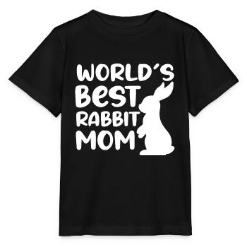 Funny World's Best Rabbit Mom - Stanley/Stella MINI CREATOR Kids’ T-Shirt - black - Front - Mikhail (115cm)