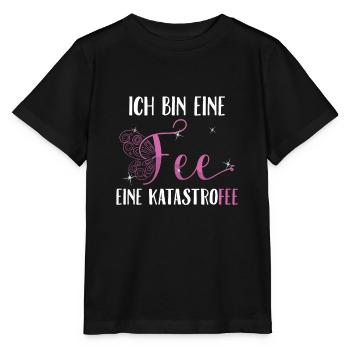 Ich bin eine Fee - Eine Katastrofee - Stanley/Stella Kinder T-Shirt MINI CREATOR  - Schwarz - Vorne - Mikhail (115cm)