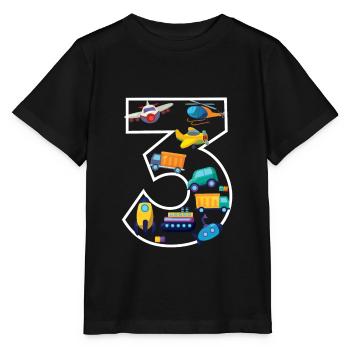 3 years old - 3rd birthday - Stanley/Stella MINI CREATOR Kids’ T-Shirt - black - Front - Mikhail (115cm)