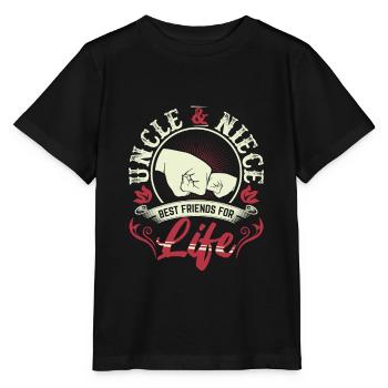 Oncle nièce drôle de cadeau anniversaire B-day - T-shirt bio MINI CREATOR Stanley/Stella Enfant - noir - Devant - Mikhail (115cm)