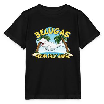 Beluga Wal Belugas Spirit Animal - Stanley/Stella Kinder T-Shirt MINI CREATOR  - Schwarz - Vorne - Mikhail (115cm)