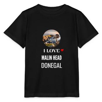 I Love Malin Head Donegal Ireland - Stanley/Stella MINI CREATOR Kids’ T-Shirt - black - Front - Mikhail (115cm)