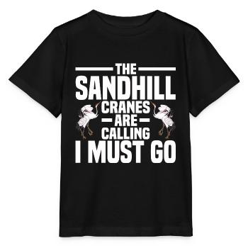 Kanadischer Kranich - Stanley/Stella Kinder T-Shirt MINI CREATOR  - Schwarz - Vorne - Mikhail (115cm)