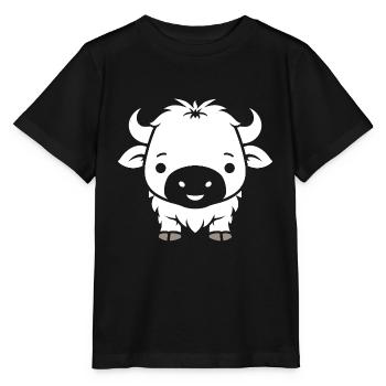 Büffel - Stanley/Stella Kinder T-Shirt MINI CREATOR  - Schwarz - Vorne - Mikhail (115cm)