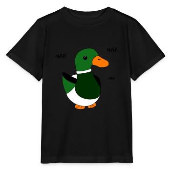 Motif animal mignon pour enfants de canard - T-shirt bio MINI CREATOR Stanley/Stella Enfant - noir - Devant - Mikhail (115cm)