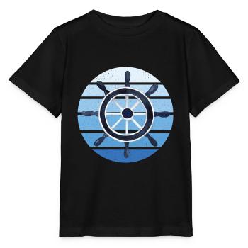 Ship Rudder Rudder Rudder Ship Wheel Gift - Stanley/Stella MINI CREATOR Kids’ T-Shirt - black - Front - Mikhail (115cm)
