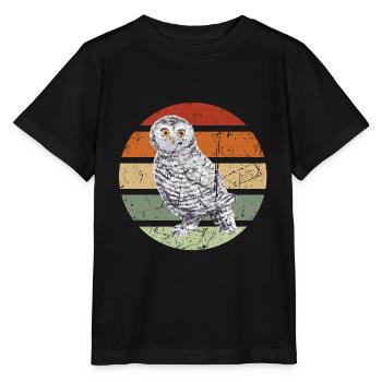 Hibou Hibou Hibou Hibou Animal Woody Hibou Grange Hibou Amusant - T-shirt bio MINI CREATOR Stanley/Stella Enfant - noir - Devant - Mikhail (115cm)