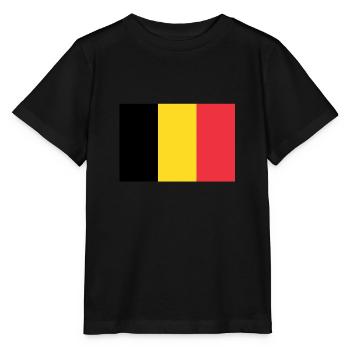 Drapeau belge Belgique Drapeau belge Belge - T-shirt bio MINI CREATOR Stanley/Stella Enfant - noir - Devant - Mikhail (115cm)