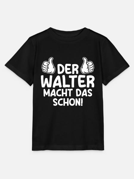 Walter - Stanley/Stella Kinder T-Shirt MINI CREATOR  - Schwarz