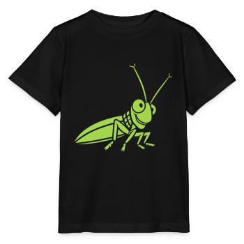 Heuschrecke - Stanley/Stella Kinder T-Shirt MINI CREATOR  - Schwarz - Vorne - Mikhail (115cm)
