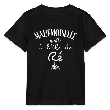 Mademoiselle est à l ile de Ré - T-shirt bio MINI CREATOR Stanley/Stella Enfant - noir - Devant - Mikhail (115cm)