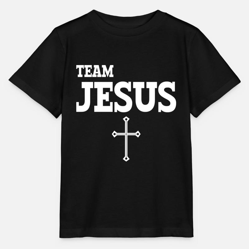 Équipe Jésus - Croix - T-shirt bio MINI CREATOR Stanley/Stella Enfant - noir