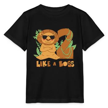 Löwenshirt - Stanley/Stella Kinder T-Shirt MINI CREATOR  - Schwarz - Vorne - Mikhail (115cm)