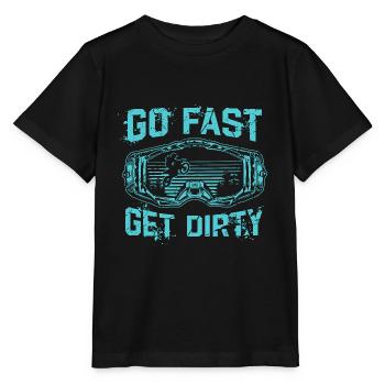 Ride Fast, Get Dirty - Motocross Saying - Stanley/Stella MINI CREATOR Kids’ T-Shirt - black - Front - Mikhail (115cm)