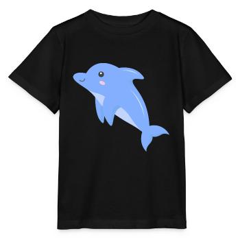 Delfinbaby Kleiner Delfin Kinder Damen Herren - Stanley/Stella Kinder T-Shirt MINI CREATOR  - Schwarz - Vorne - Mikhail (115cm)