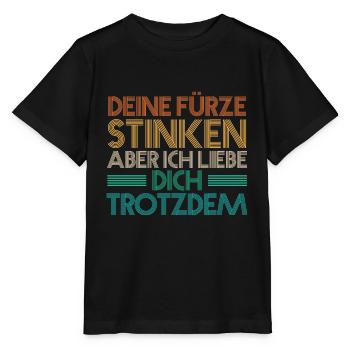 Deine Fürze stinken aber Ich liebe Dich - Stanley/Stella Kinder T-Shirt MINI CREATOR  - Schwarz - Vorne - Mikhail (115cm)