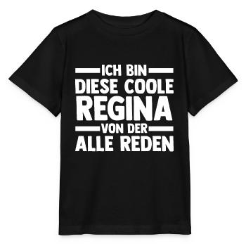 Vorname Regina - Stanley/Stella Kinder T-Shirt MINI CREATOR  - Schwarz - Vorne - Mikhail (115cm)