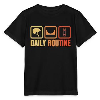 Skater Daily Routine - Stanley/Stella MINI CREATOR Kids’ T-Shirt - black - Front - Mikhail (115cm)