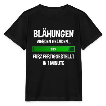 Furz Pupsen Blähungen Ladebalken Furzen - Stanley/Stella Kinder T-Shirt MINI CREATOR  - Schwarz - Vorne - Mikhail (115cm)