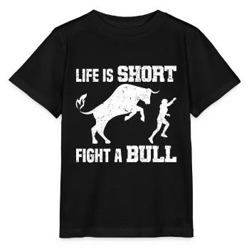 Rodeo - Stanley/Stella Kinder T-Shirt MINI CREATOR  - Schwarz - Vorne - Mikhail (115cm)