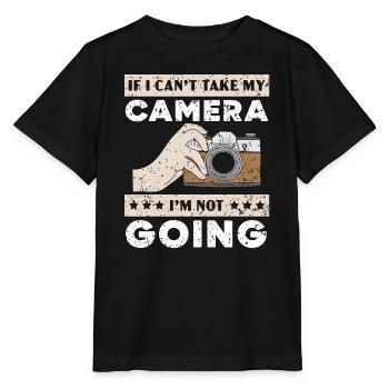 Si je ne peux pas apporter mon appareil photo, je ne vais pas cameraman - T-shirt bio MINI CREATOR Stanley/Stella Enfant - noir - Devant - Mikhail (115cm)