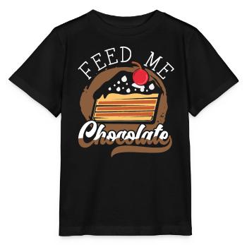 Nourrissez-moi Gâteau au chocolat Saveur Boulanger Foodie Choco - T-shirt bio MINI CREATOR Stanley/Stella Enfant - noir - Devant - Mikhail (115cm)