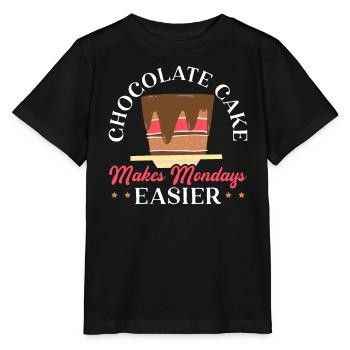 Le gâteau au chocolat facilite les lundis Choco Food - T-shirt bio MINI CREATOR Stanley/Stella Enfant - noir - Devant - Mikhail (115cm)