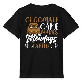 Le gâteau au chocolat facilite les lundis Choco Food - T-shirt bio MINI CREATOR Stanley/Stella Enfant - noir - Devant - Mikhail (115cm)