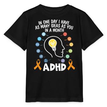 ADHD Warrior Embrace Neurodiversity ADHD Awareness - Stanley/Stella MINI CREATOR Kids’ T-Shirt - black - Front - Mikhail (115cm)