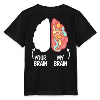 Your Brain My Brain Embrace Neurodiversity ADHD - Stanley/Stella MINI CREATOR Kids’ T-Shirt - black - Front - Mikhail (115cm)