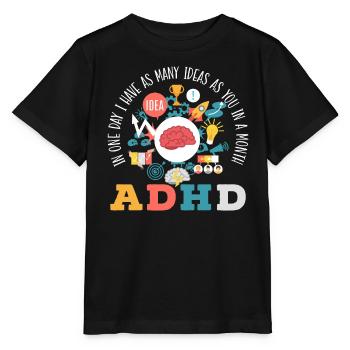 ADHD Warrior Embrace Neurodiversity ADHD Awareness - Stanley/Stella MINI CREATOR Kids’ T-Shirt - black - Front - Mikhail (115cm)