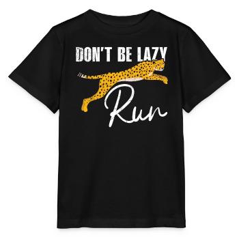 Wees niet lui Run Wildlife Zookeeper Cheetah - Stanley/Stella Kinder-T-shirt MINI CREATOR  - zwart - Voor - Mikhail (115cm)