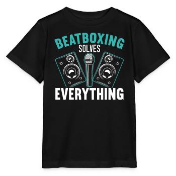 Le beatbox résout tout Beatbox Beatboxer - T-shirt bio MINI CREATOR Stanley/Stella Enfant - noir - Devant - Mikhail (115cm)