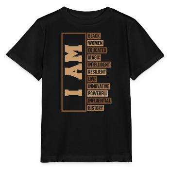 Black And Proud Black History Month Black Pride - T-shirt bio MINI CREATOR Stanley/Stella Enfant - noir - Devant - Mikhail (115cm)