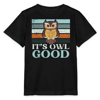 It's Owl Good Nocturnal Bird Owl Whisperer - Stanley/Stella MINI CREATOR Kids’ T-Shirt - black - Front - Mikhail (115cm)